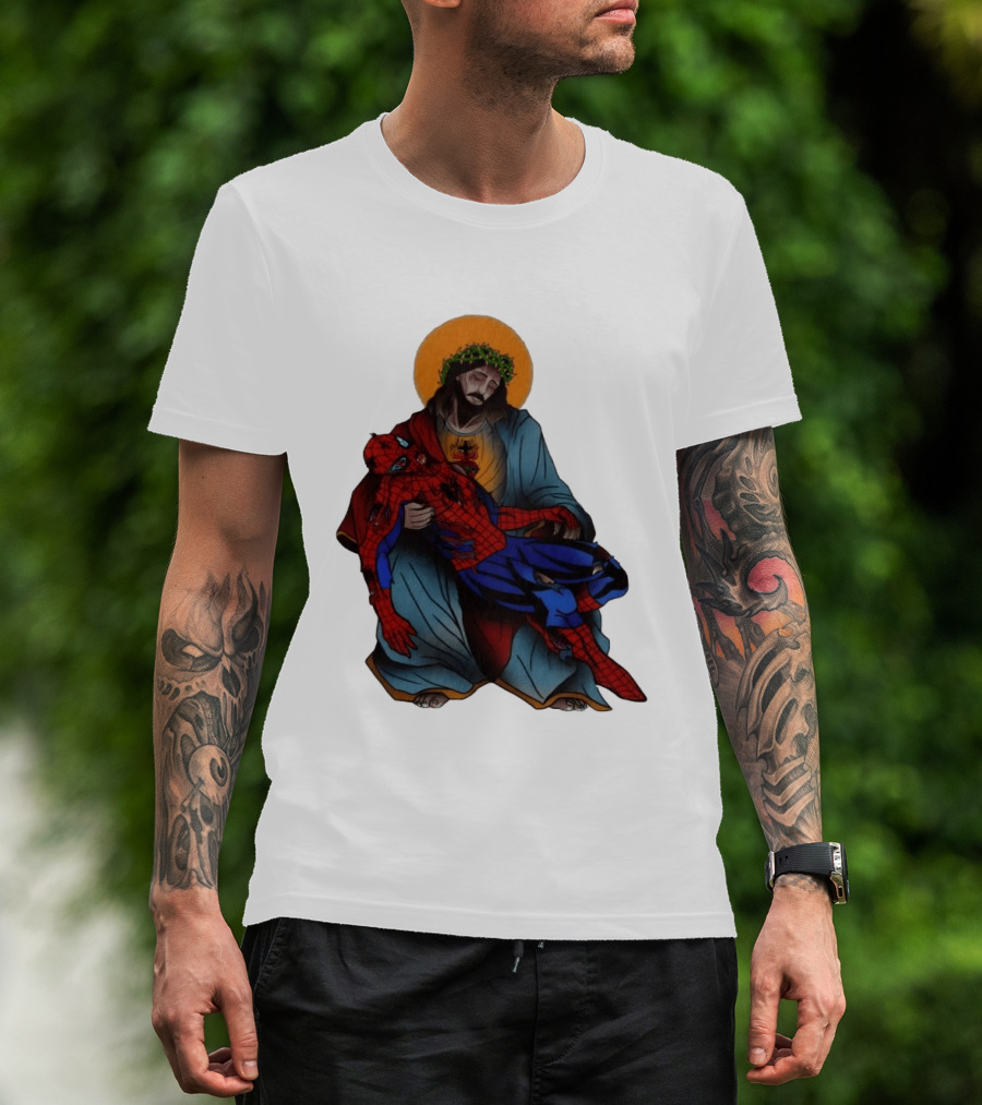 Spider Man Jesus Pieta Marvel T-Shirt