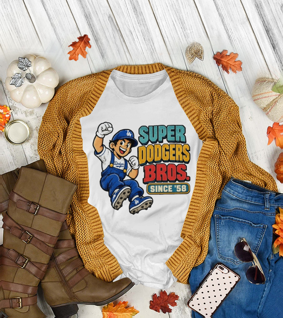 Los Angeles Dodgers Super Bros Since '58 T-Shirt