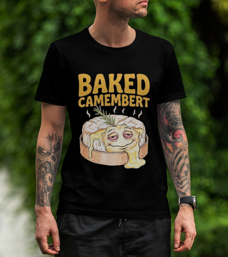 Baked Camembert Melting Cheese Cartoon With Rosemary T-Shirt