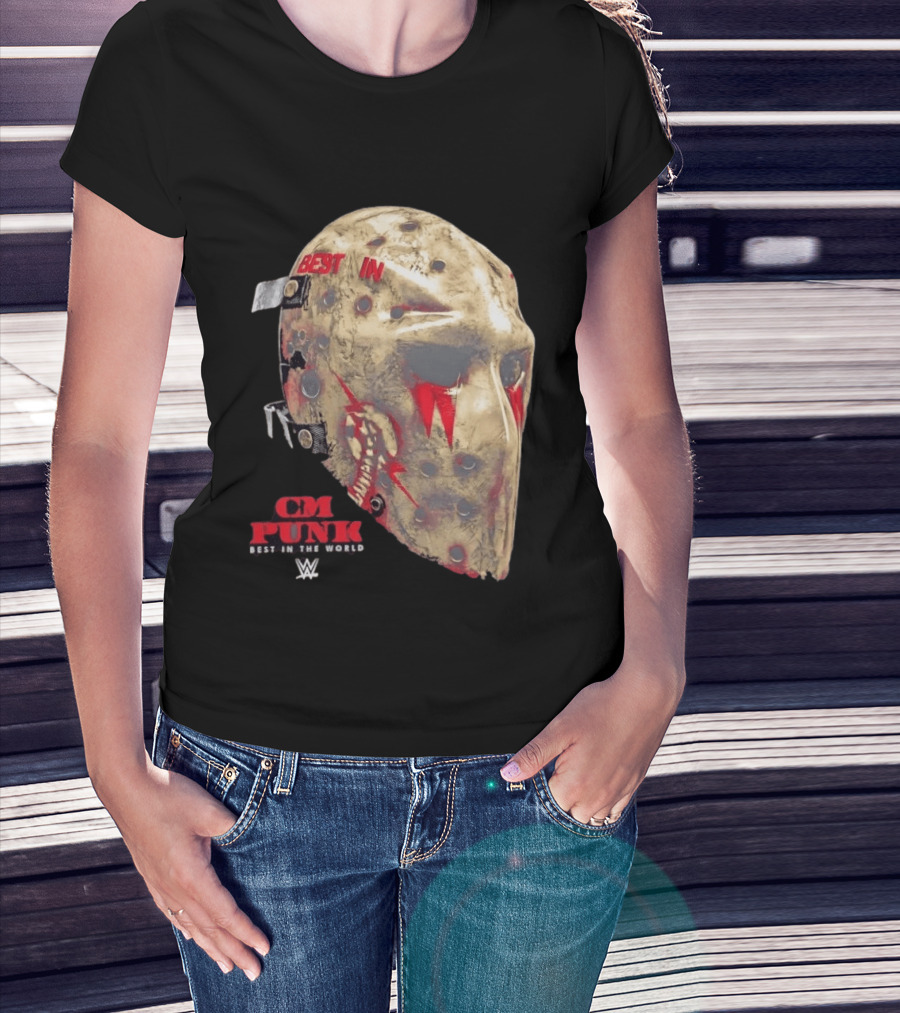 CM Punk Best In The World WWE Jason Voorhees Hockey Mask T-Shirt