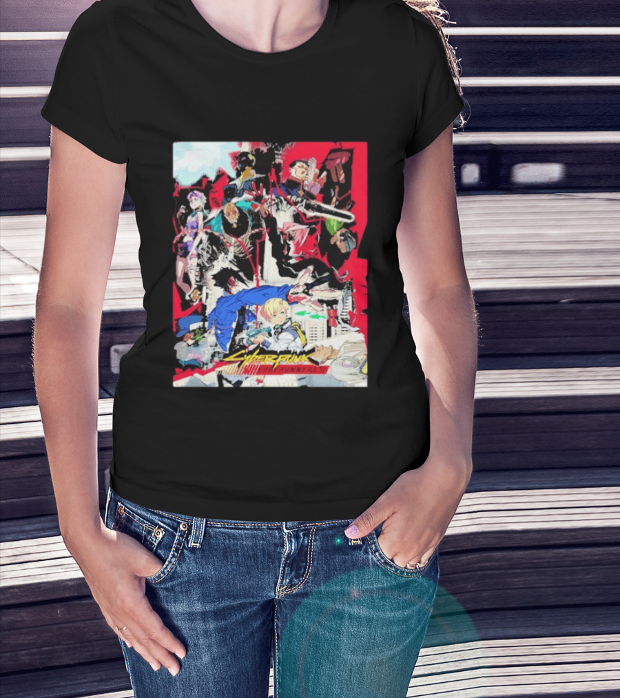 Cyberpunk Edgerunners 2 Only On Netflix October 20 2026 Anime Characters And Action Scenes T-Shirt