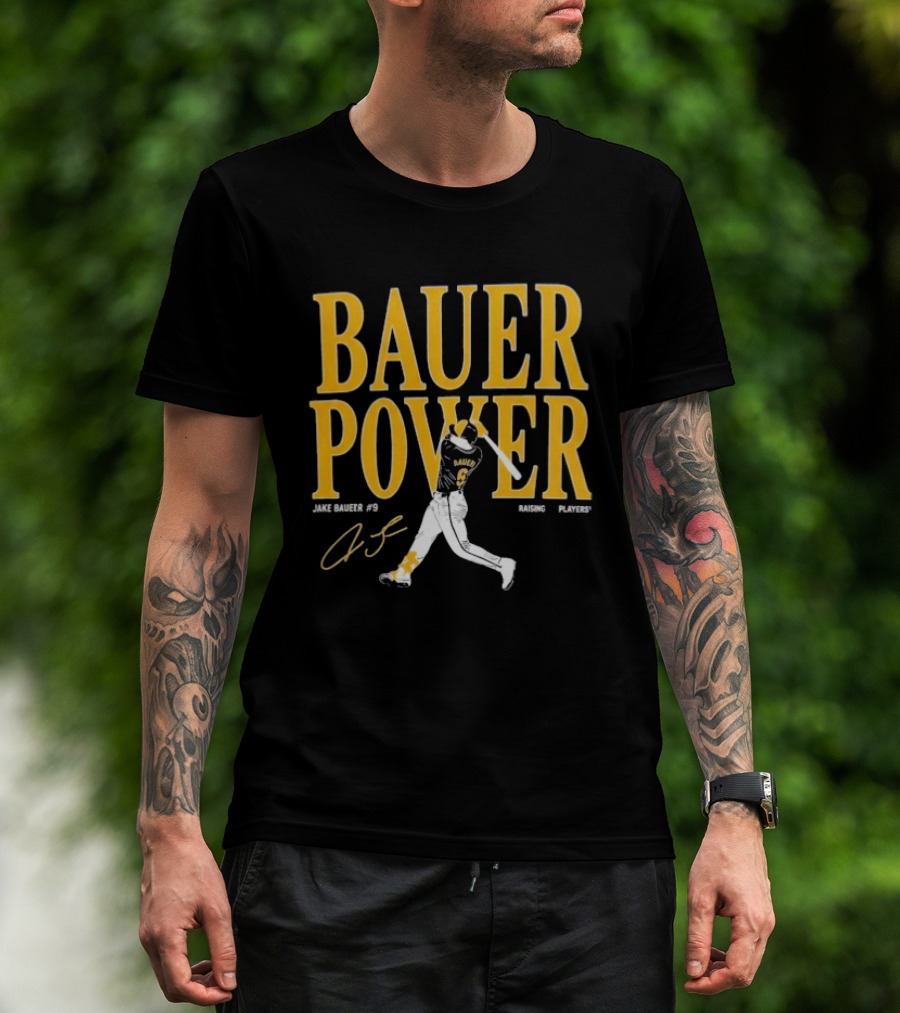 Bauer Power Jake Bauers #9 Baseball Signature T-Shirt