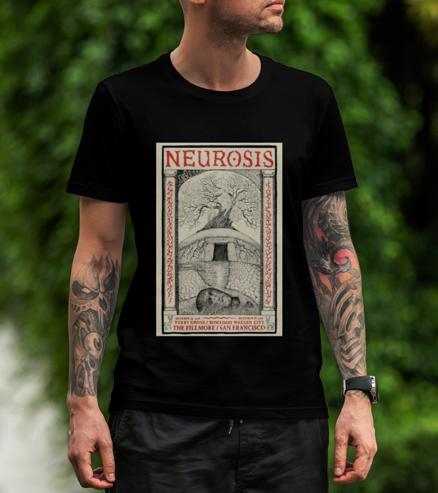 Neurosis At The Fillmore San Francisco October 16th 17th 2026 Terry Gross Kowloon Walled City T-Shirt