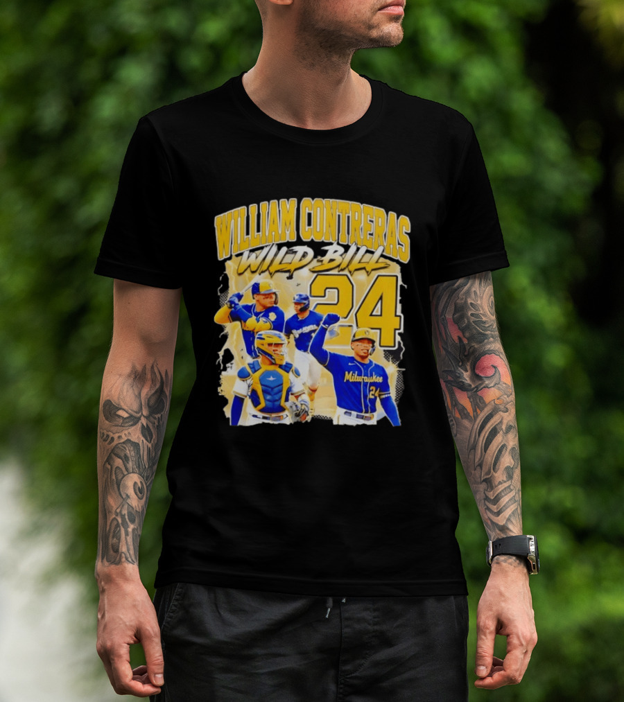 William Contreras Wild Bill Milwaukee 24 Player Collage T-Shirt