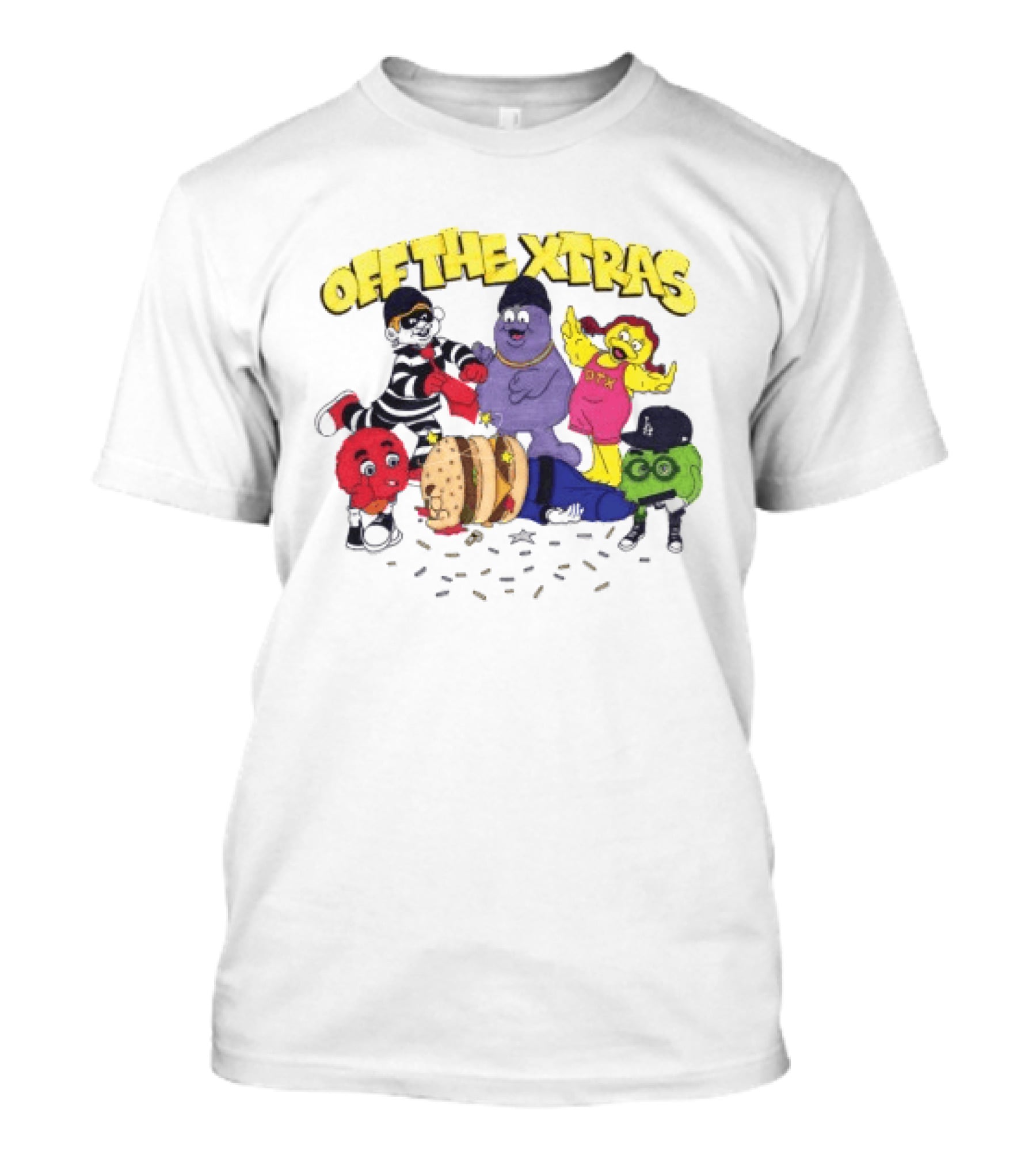 Geezy World Store Trappy Meal Off The Xtras Characters T-Shirt