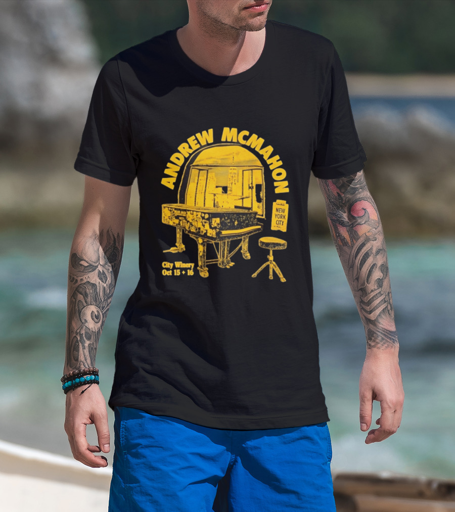 Andrew McMahon City Winery New York City October 15 16 2026 Piano T-Shirt