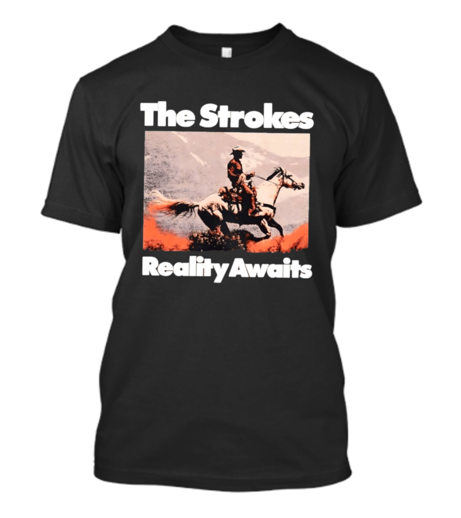 The Strokes Cowboys Reality Awaits Vintage Style Iconic Scene T-Shirt