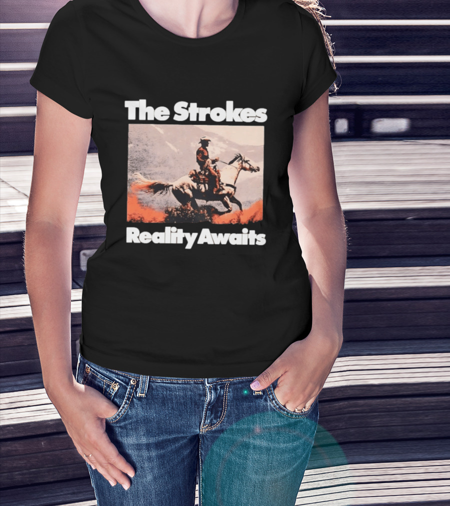 The Strokes Cowboys Reality Awaits Vintage Style Iconic Scene T-Shirt