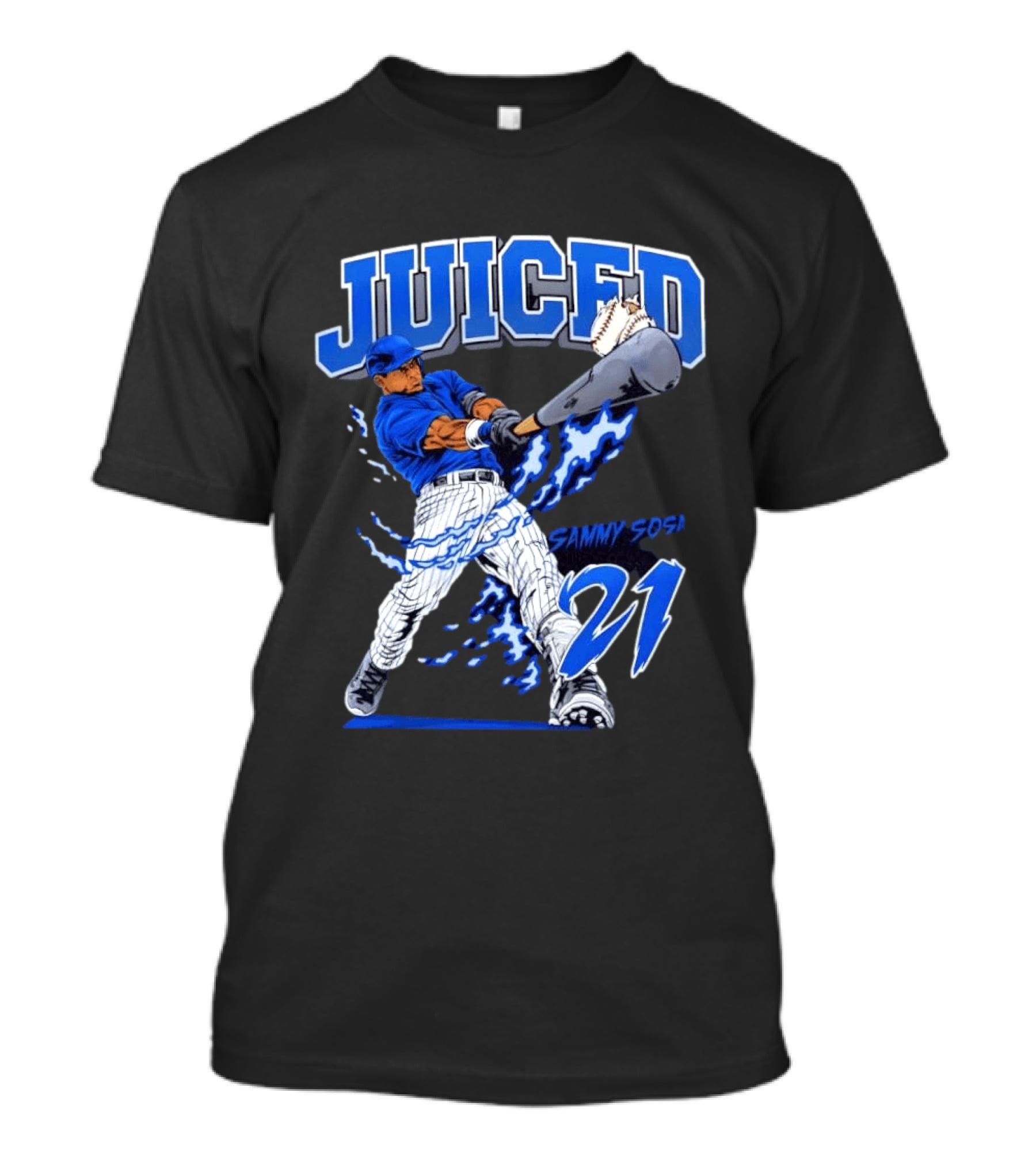 Sammy Sosa 21 Juiced Baseball Chicago Cubs Power Hitter T-Shirt