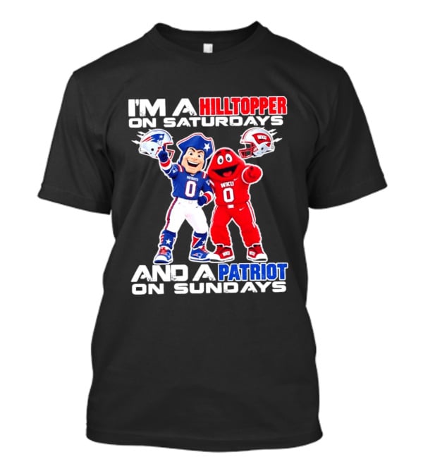 WKU Hilltopper Saturdays Patriots Sundays Football Mascots T-Shirt