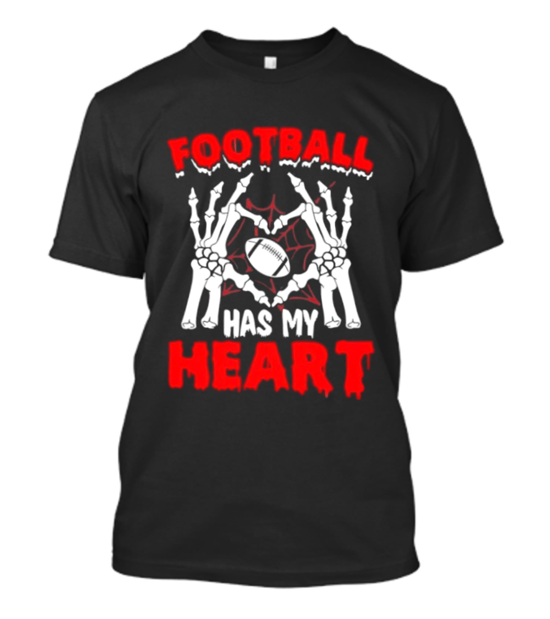 Skeleton Hands Football Has My Heart T-Shirt