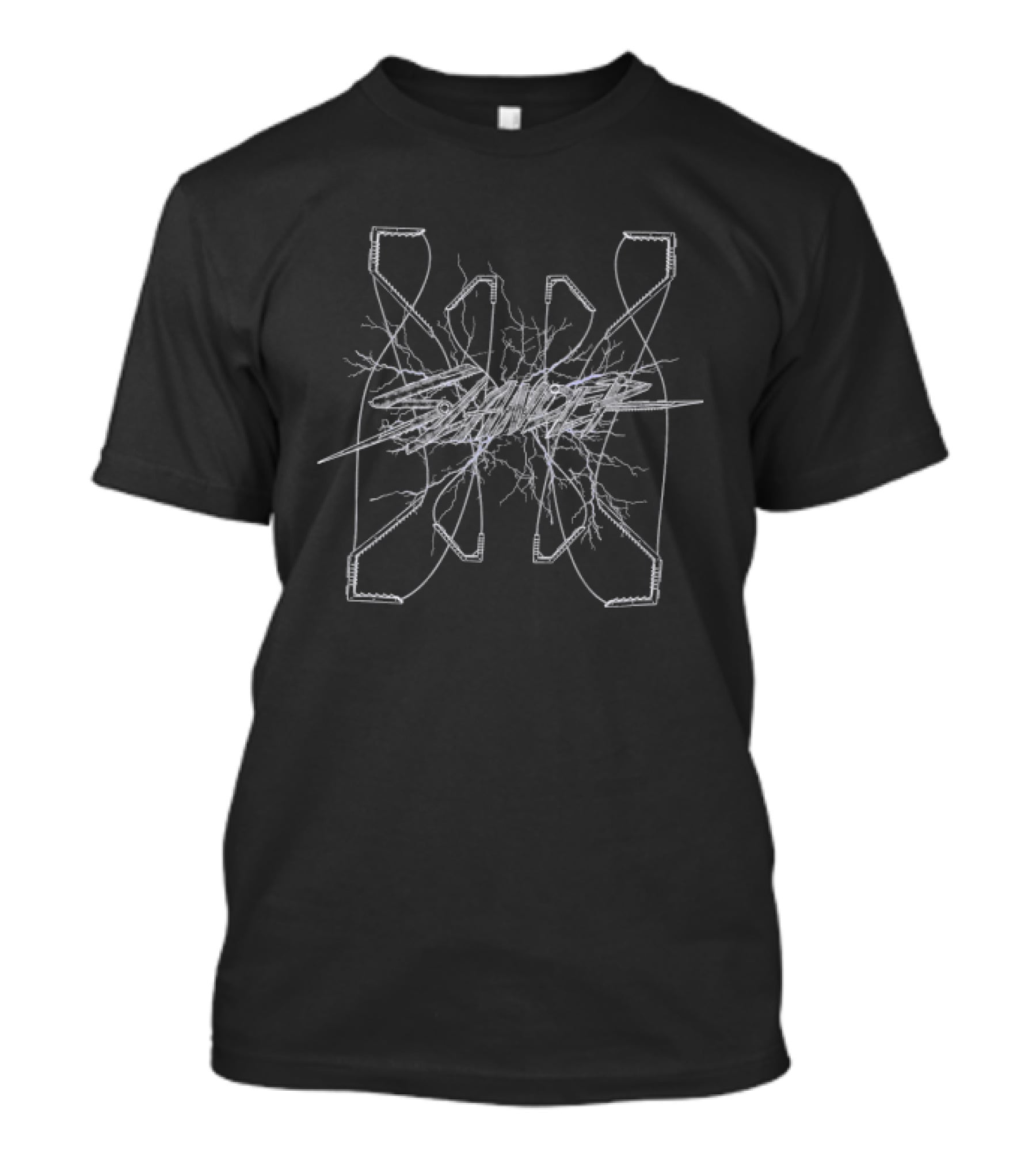 Slander Store Neural Net Abstract Fractal T-Shirt