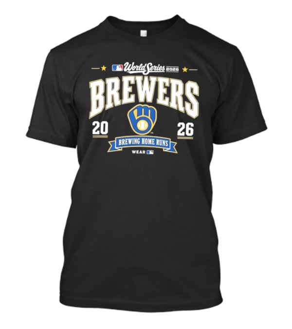 Milwaukee Brewers 2026 World Series Brewing Home Runs Wear By Erin Andrews T-Shirt