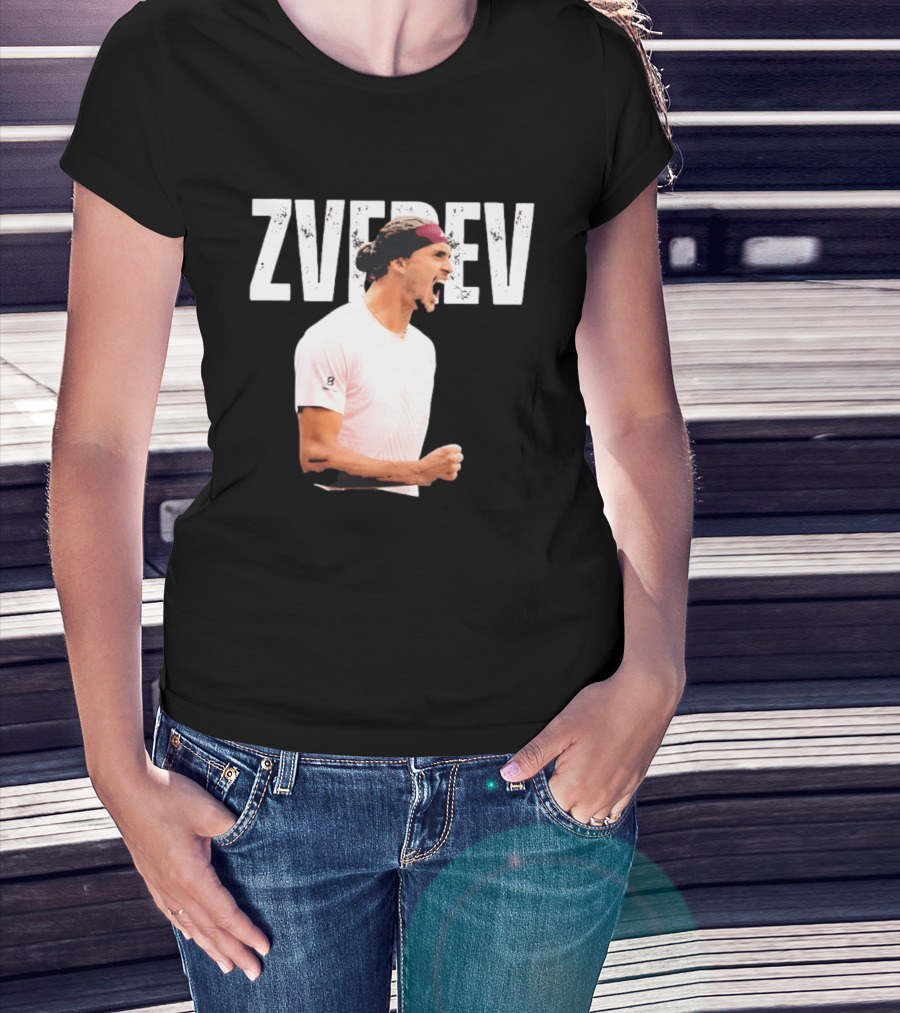 Zverev Tennis Athlete Action Pose With Headband T-Shirt