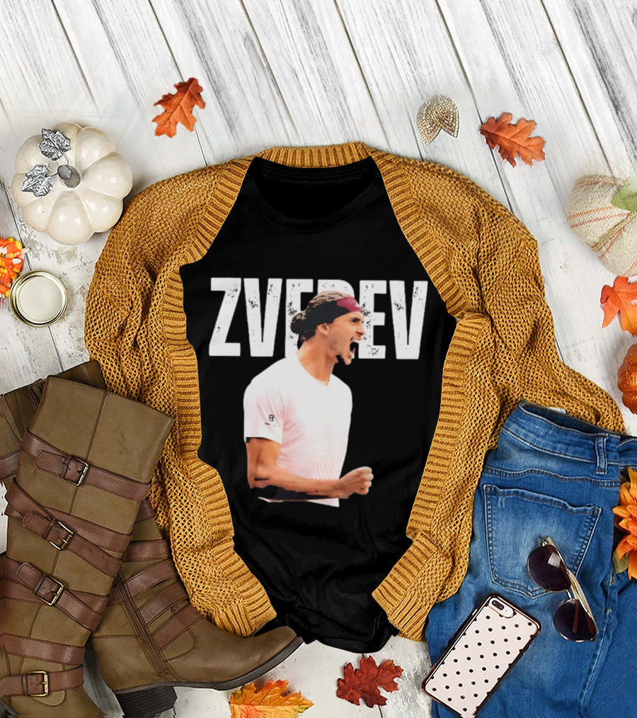 Zverev Tennis Athlete Action Pose With Headband T-Shirt