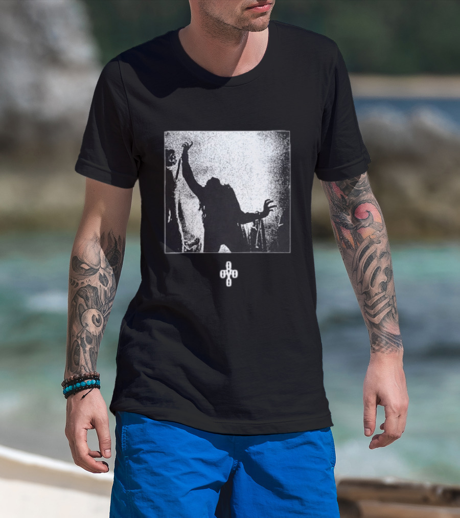 October's Very Own Store The Exorcist Theatrical Trailer Iconic Horror Imagery Black And White T-Shirt