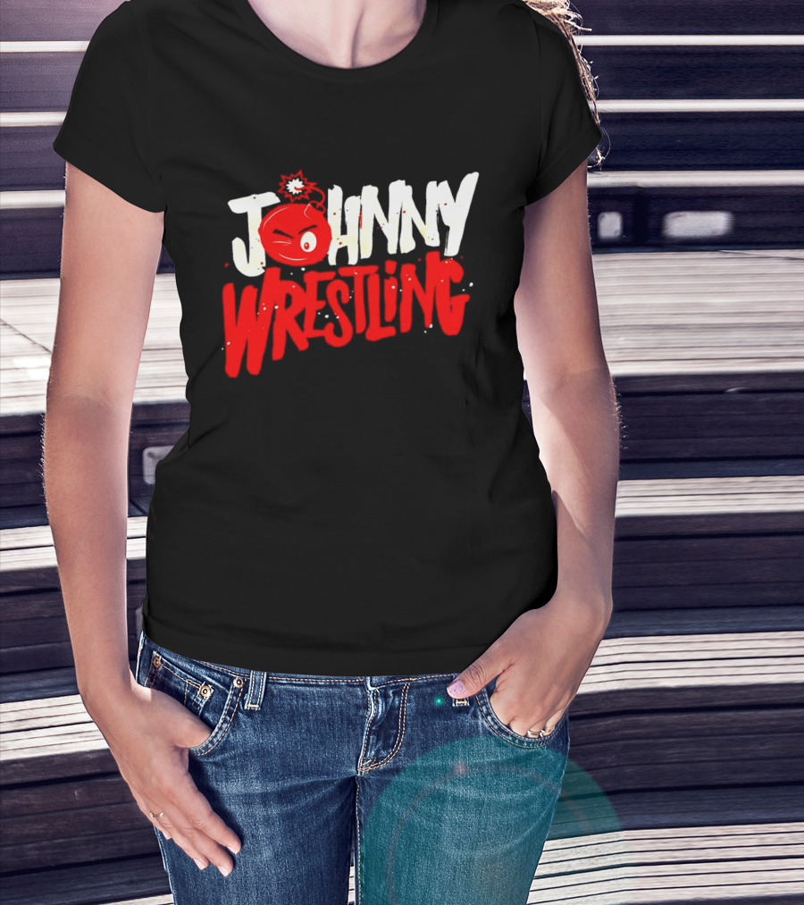 Johnny Wrestling Boom WWE Winking Bomb T-Shirt