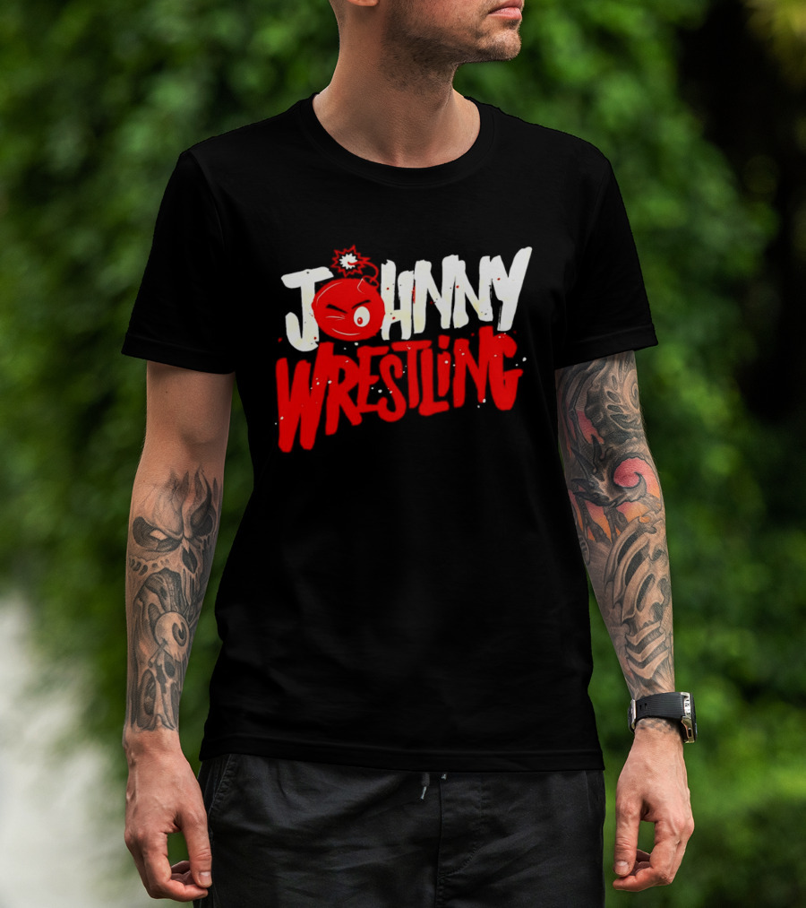 Johnny Wrestling Boom WWE Winking Bomb T-Shirt