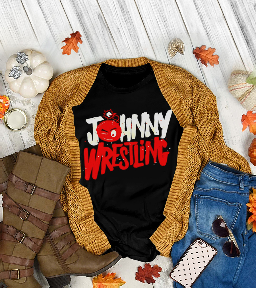 Johnny Wrestling Boom WWE Winking Bomb T-Shirt