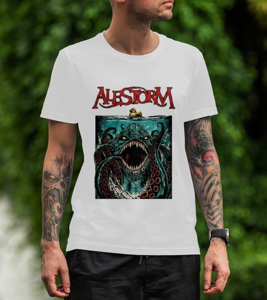 Alestorm Kraken Jaws Summer Tour 2026 Hyperion Omnitour Rubber Duck T-Shirt