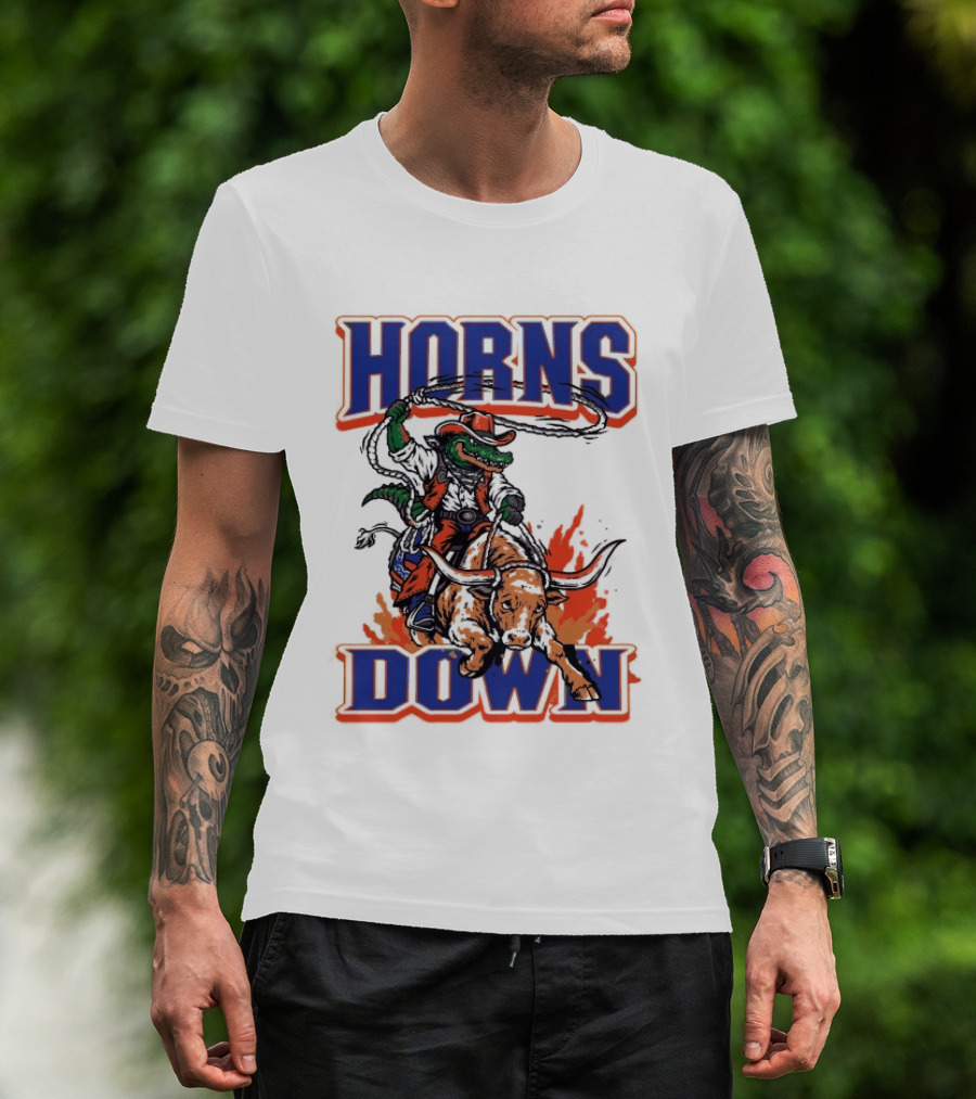 Florida Gators Horns Down Texas Longhorns Rodeo Rivalry T-Shirt