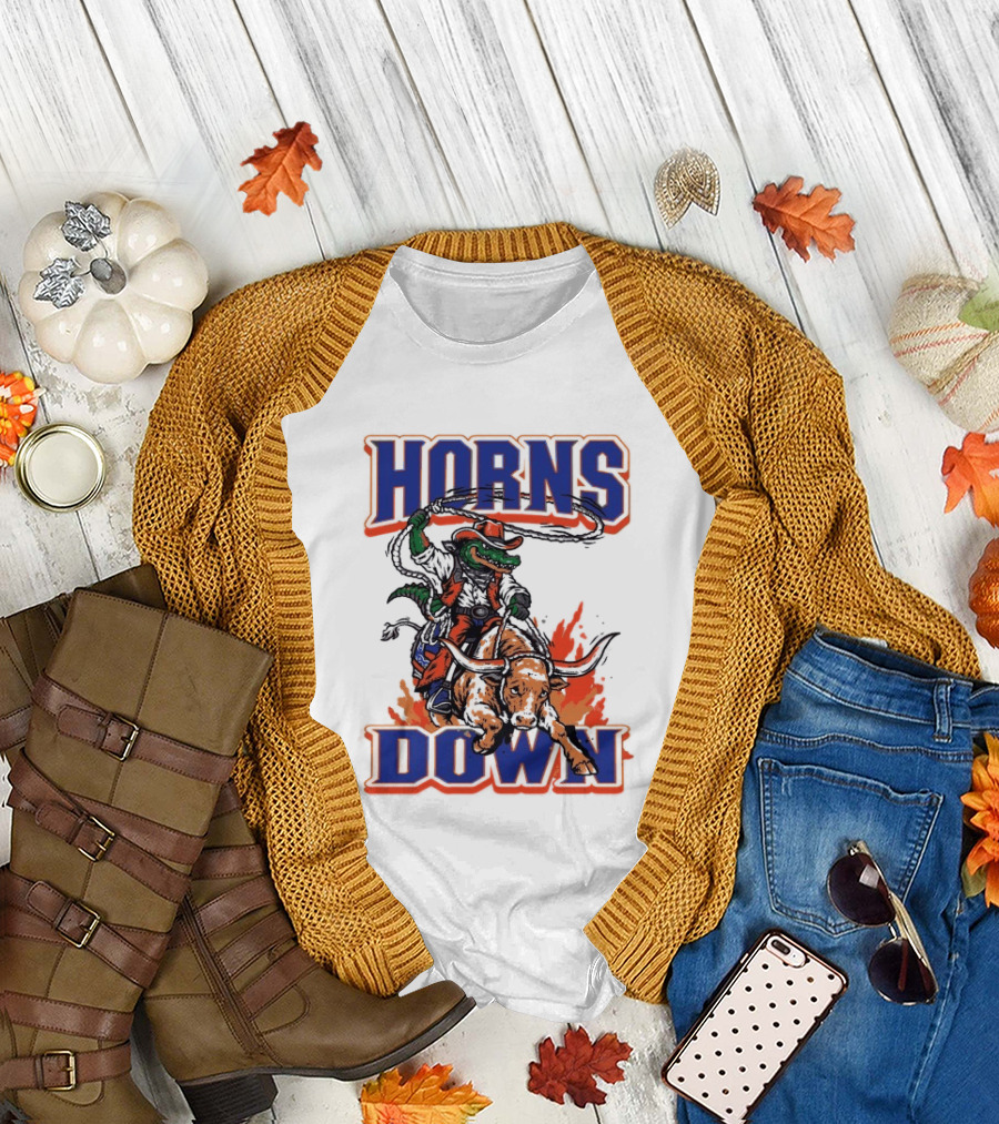 Florida Gators Horns Down Texas Longhorns Rodeo Rivalry T-Shirt