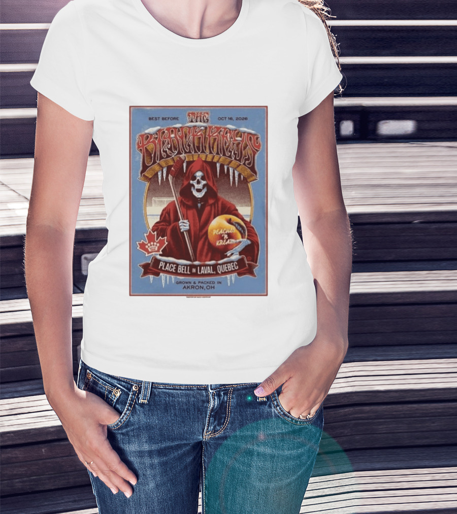 The Black Keys Place Bell Laval Quebec 2026 Max Looffler Peaches N Kream World Tour October 16 2026 T-Shirt