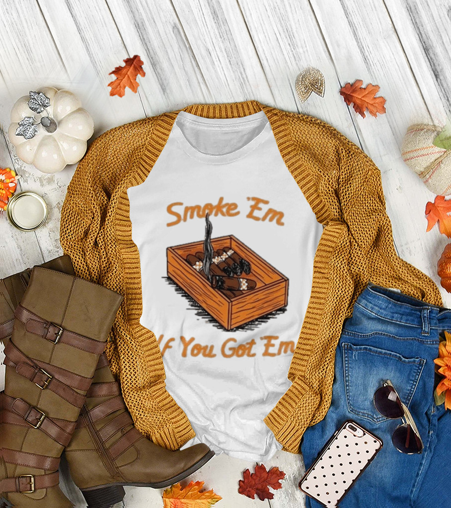 Tennessee Volunteers Smoke Em If You Got Em Cigar Box T-Shirt