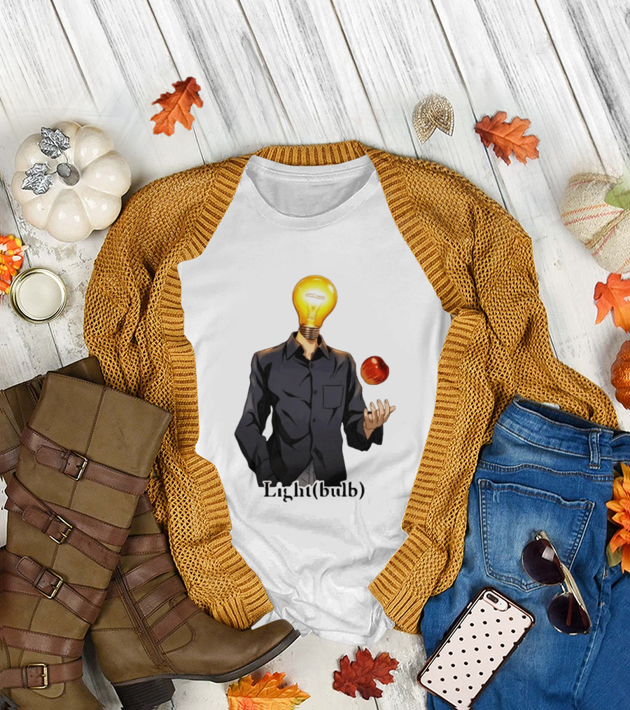 Yagami Raito Lightbulb Apple Interaction T-Shirt