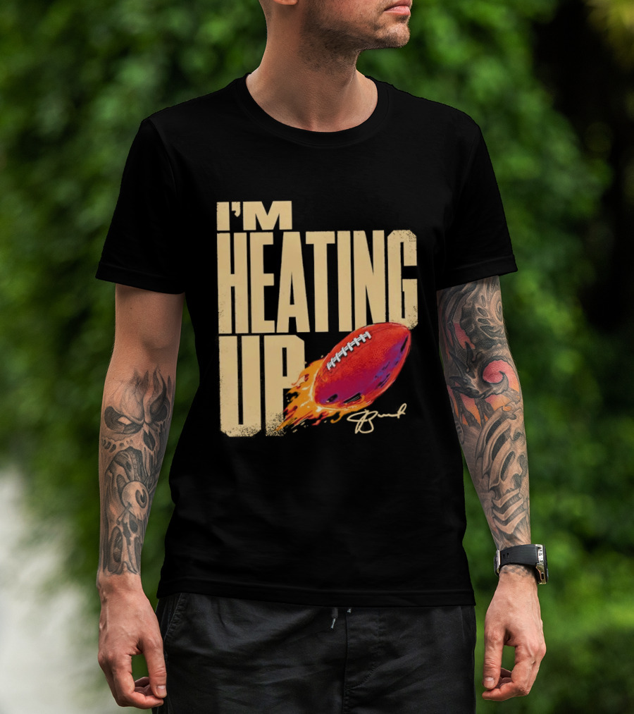 I'm Heating Up Jameis Winston New York Giants Stacked Football T-Shirt