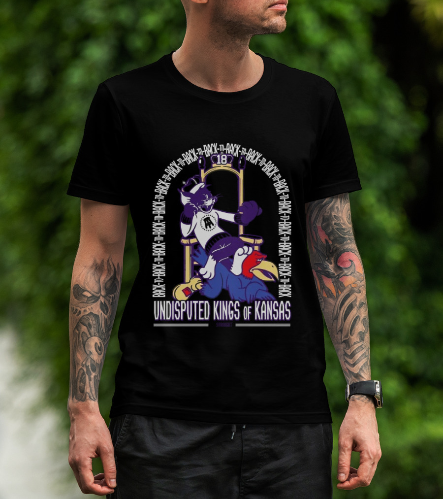 Kansas Jayhawks Kansas State Wildcats Back To Back Undisputed Kings Of Kansas T-Shirt