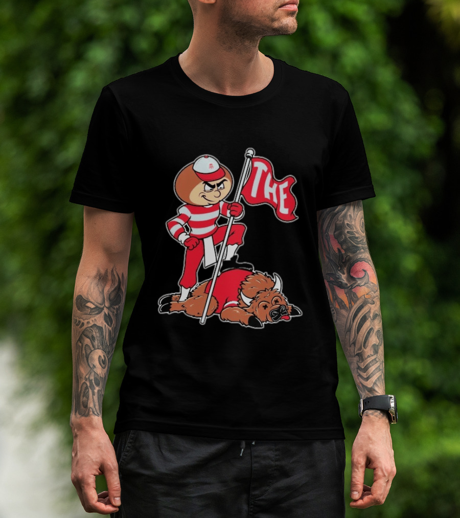 Ohio State Buckeyes Brutus Mascot Dominates Indiana Hoosiers Rivalry Victory T-Shirt