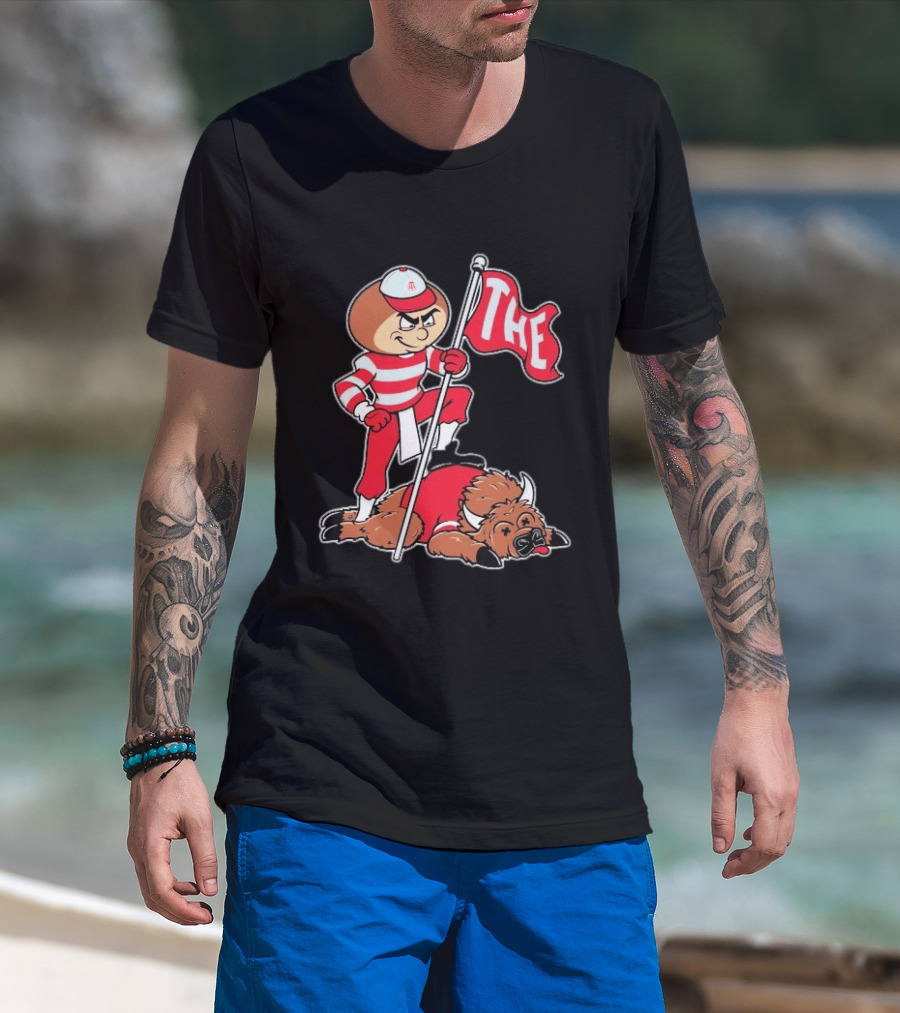 Ohio State Buckeyes Brutus Mascot Dominates Indiana Hoosiers Rivalry Victory T-Shirt