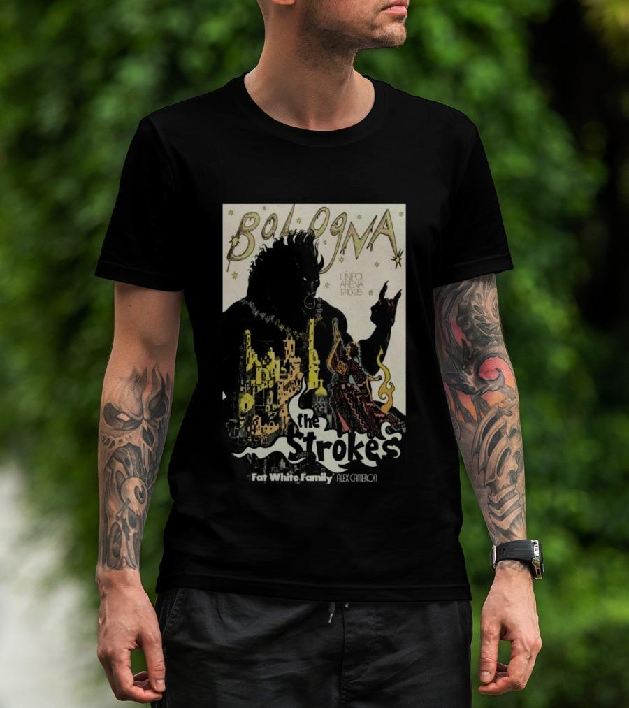 Bologna Concert The Strokes Unipol Arena 10.17.26 Fat White Family Alex Cameron T-Shirt