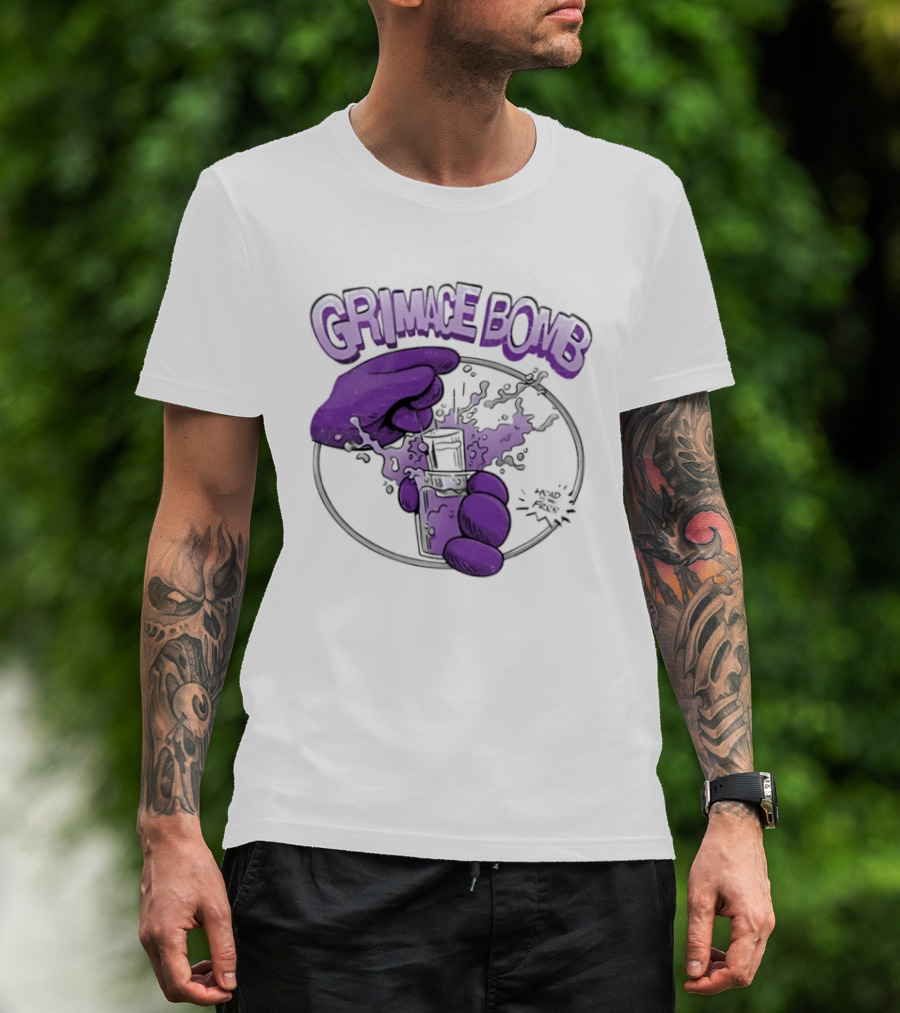 Grimace Bomb Grimace Shot Purple Explosion T-Shirt