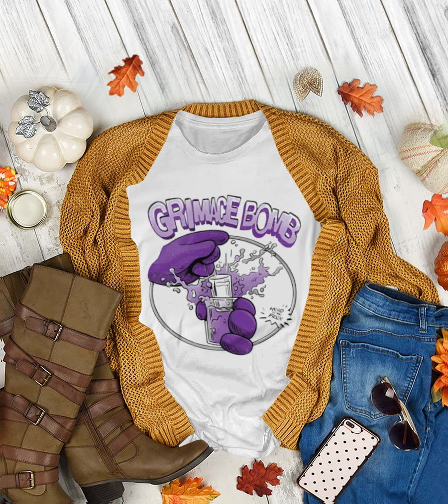 Grimace Bomb Grimace Shot Purple Explosion T-Shirt