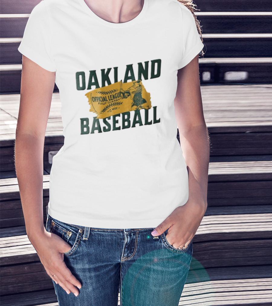 Oakland Baseball Official League Batter Swinging T-Shirt