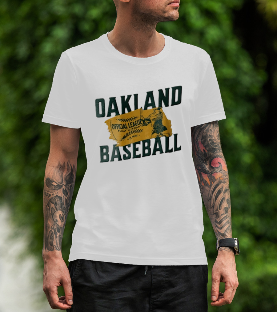 Oakland Baseball Official League Batter Swinging T-Shirt