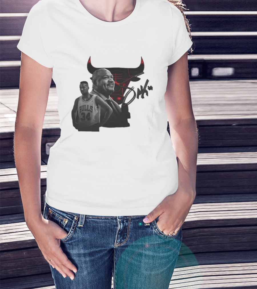 Stacey King Chicago Bulls Legend 34 Bulls T-Shirt