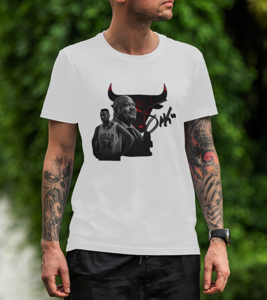 Stacey King Chicago Bulls Legend 34 Bulls T-Shirt