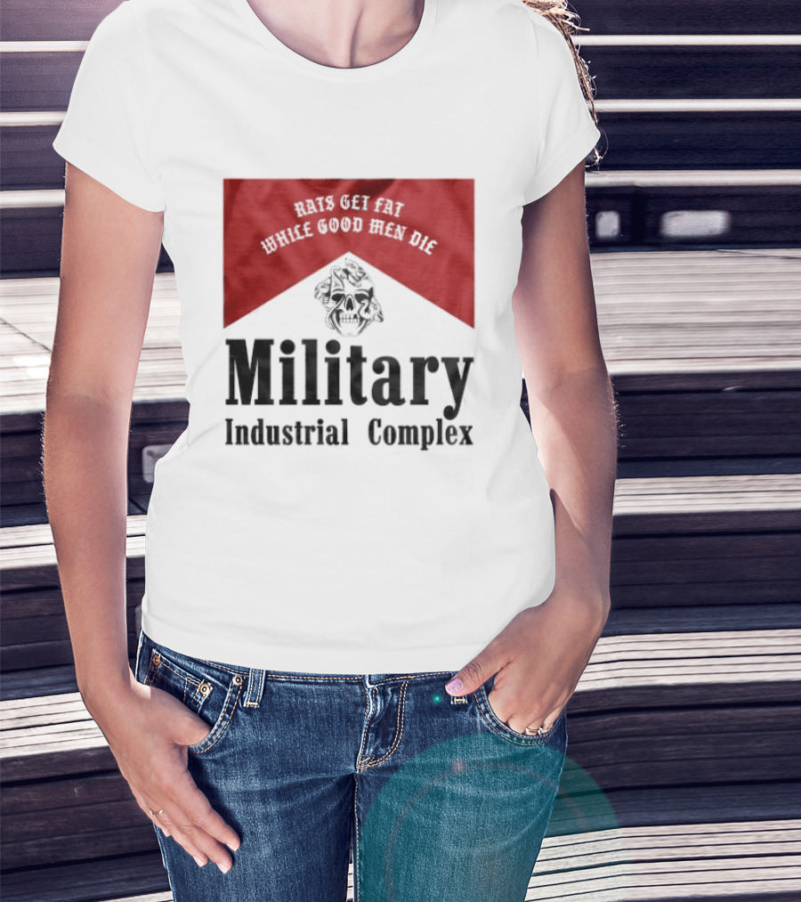 White Good Men Die Military Industrial Complex Rats T-Shirt
