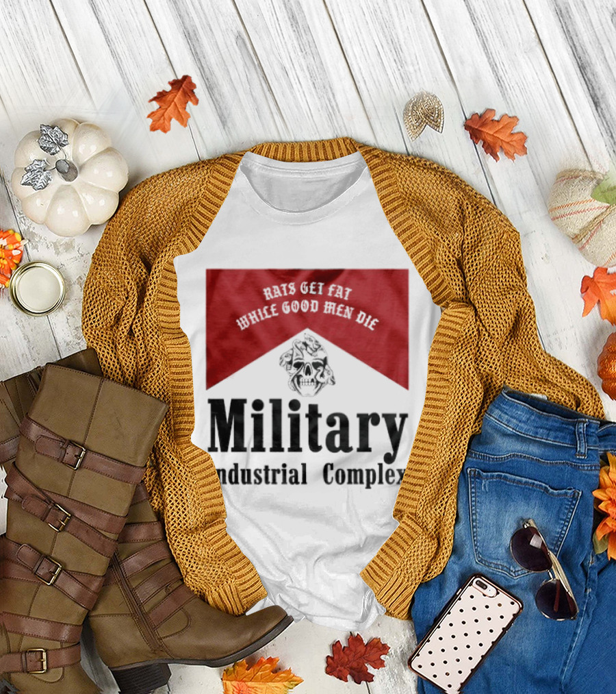 White Good Men Die Military Industrial Complex Rats T-Shirt