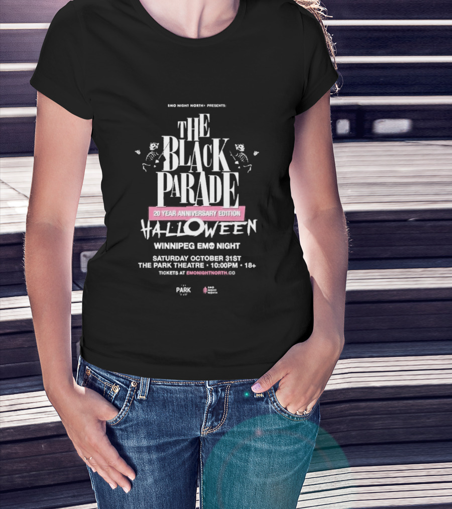 The Black Parade 20 Year Anniversary Edition Halloween The Park Theatre Oct 31st 2026 Vancouver EMO Night T-Shirt