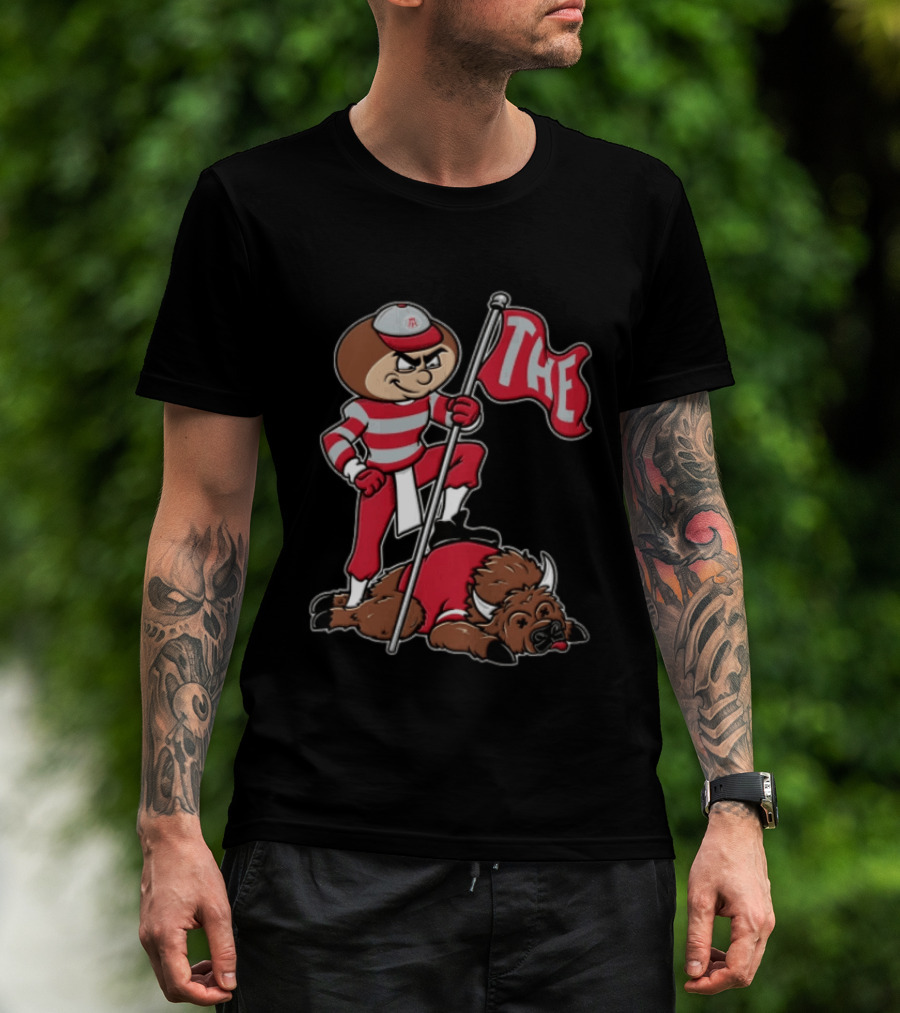 Ohio State Buckeyes Brutus Flag Rivalry T-Shirt