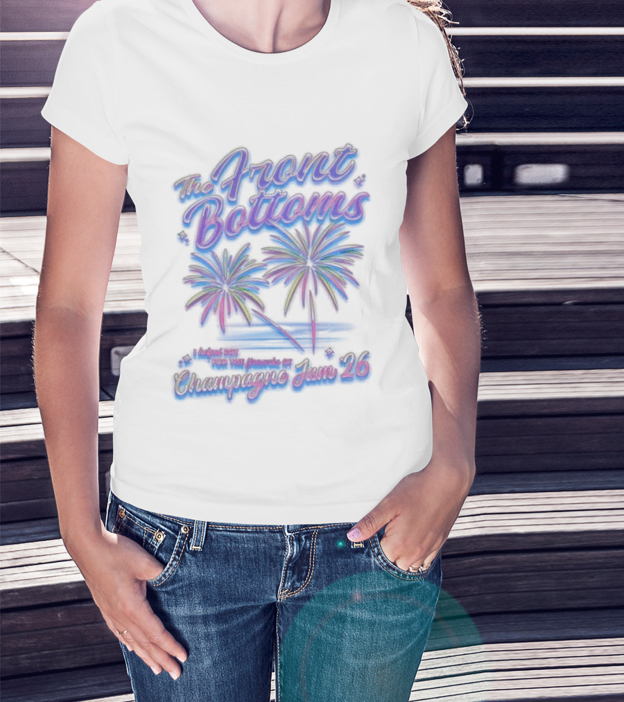 The Front Bottoms Champagne Jam 2026 Palm Trees Event T-Shirt