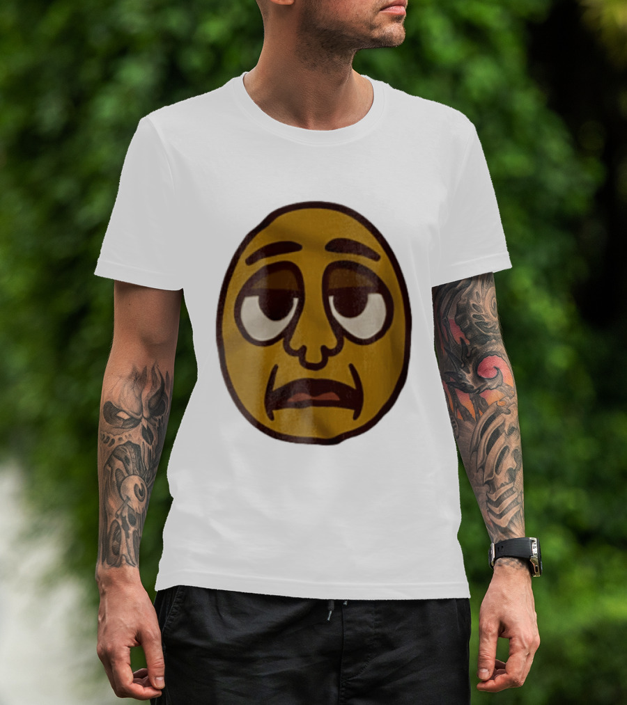 Tired Exhausted Emoji Face Meme Expression T-Shirt