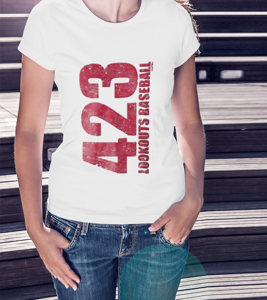 423 Lookouts Baseball Distressed Numbers Tennessee T-Shirt