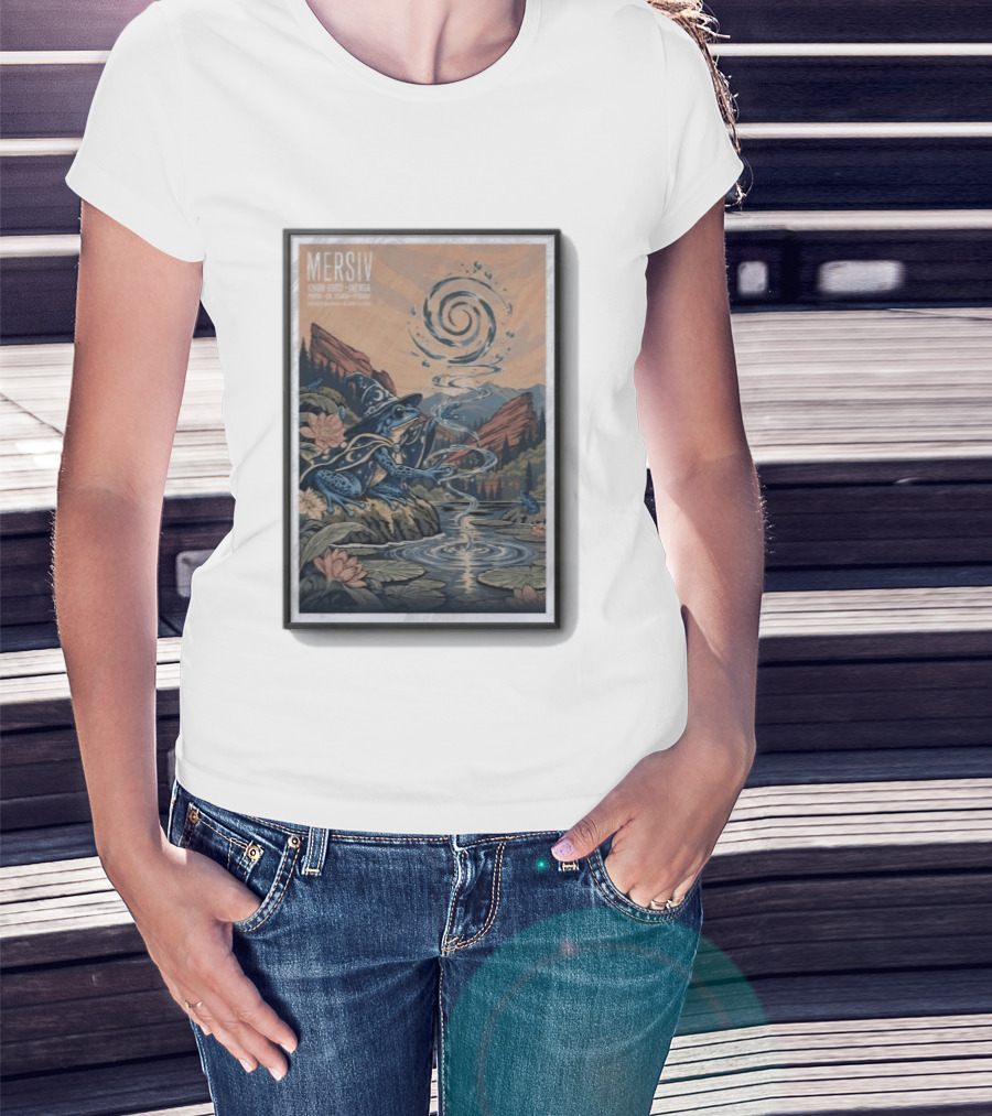 Mersiv Lunar Good Red Rocks Amphitheatre Morrison CO Oct 23 2026 Frog Wizard Night Event T-Shirt