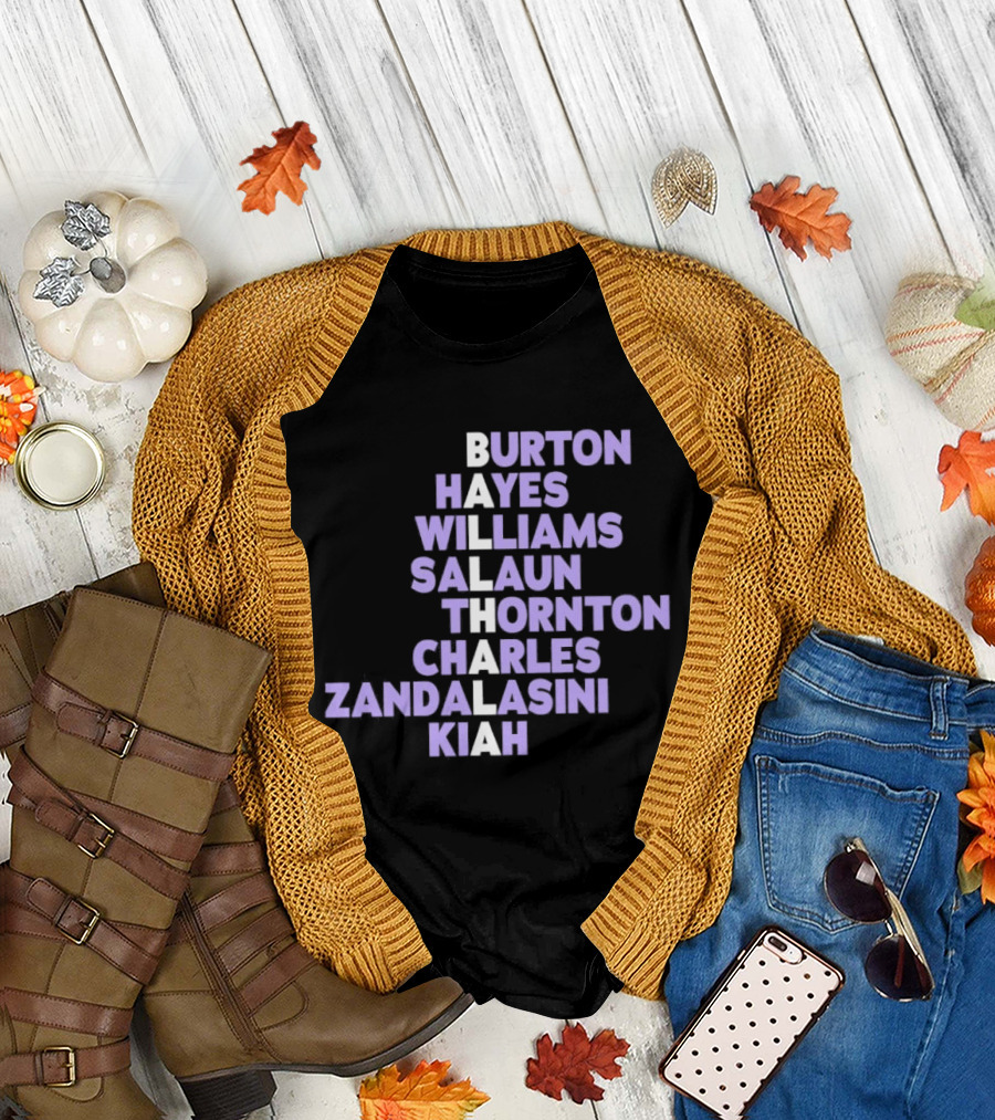 Golden State Valkyries Ballhala Names 2026 Burton Hayes Williams Salaun Thornton Charles Zandalasini Kiah T-Shirt