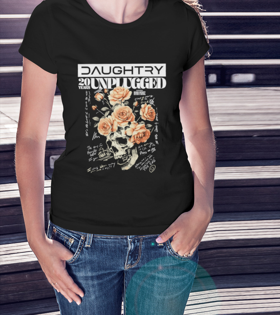 Daughtry 20 Unplugged Tour Roses 2026 T-Shirt